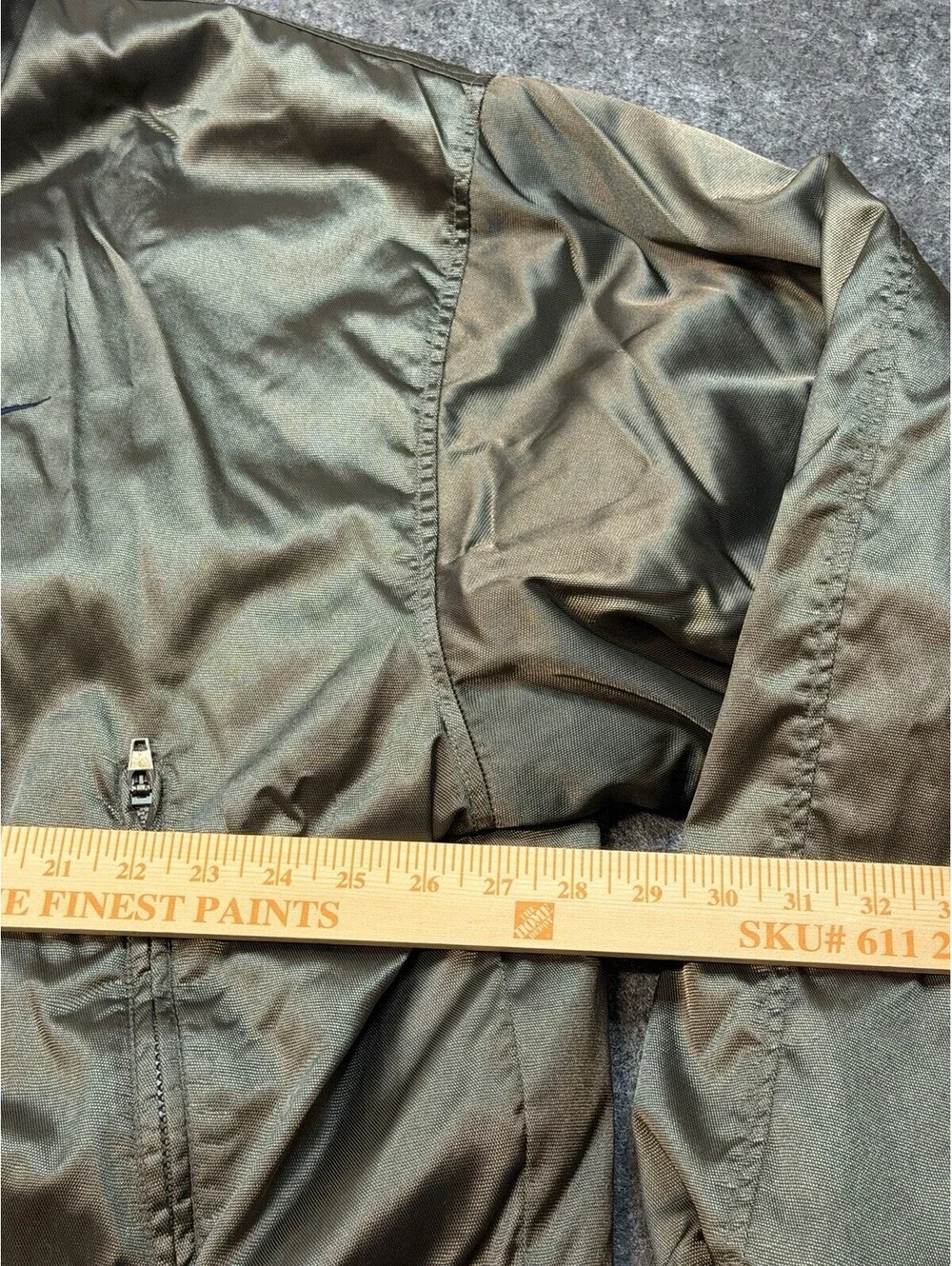 Vintage Nike Jacket Mens XL Olive Insulated Parka Coat Full Zip Snap Outdoor